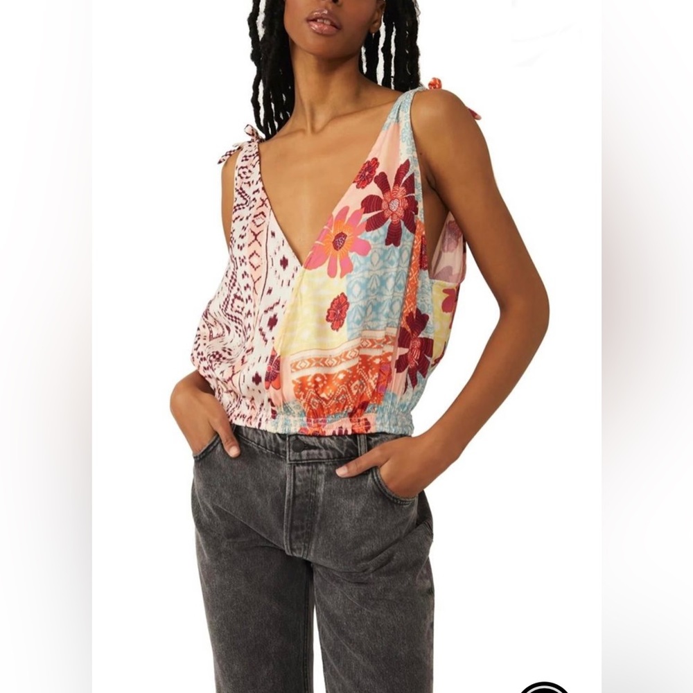 NWOT Free People Oversized Tied To You Tank Top